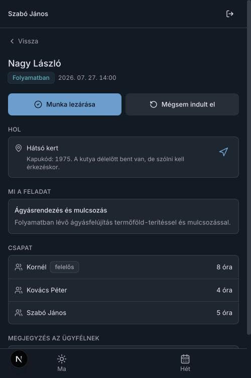 Egy koppintás, nem űrlapkitöltés
